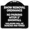 Signmission Snow Removal Ordinance No Parking After 2 Snowfall Heavy-Gauge Alum Sign, 18" x 18", BW-1818-22886 A-DES-BW-1818-22886 - alternate 1